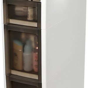 3-Tier Bathroom Floor ,  Bathroom Storage , Mobile and No Installation Required, Perfect for Small Space Laundry Rooms, Toilet Areas, and Living Room Gaps