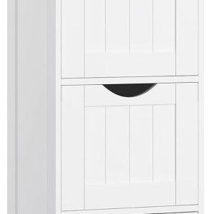 Bathroom Floor , Free-Standing Storage  with 3 Drawers, 11.8 x 12.6 x 31.9 Inches, for Bathroom, Living Room, Kitchen, Modern Style, Matte White UBBC50WT
