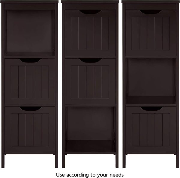 Bathroom Floor ,  Storage  with 2 Drawers and 1 Shelf, Multifunctional Side Organizer Rack Stand Table, D11.8xW11.8xH35 Inches - Image 5