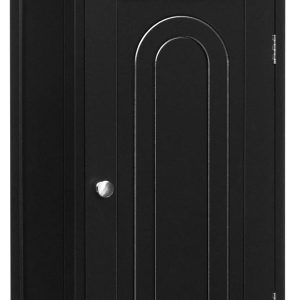 Bathroom Floor ,  Side Storage Organizer, Free-Standing Single Door Floor Storage  with Large Drawer & 2 Adjustable Shelves for Living Room Kitchen (Black)