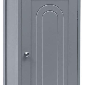 Bathroom Floor ,  Side Storage , Freestanding Single Door Bathroom  with Large Drawer & 2 Adjustable Shelves for Living Room Kitchen (Grey)