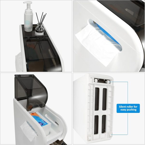 3-Tier Bathroom Floor ,  Bathroom Storage , Mobile and No Installation Required, Perfect for Small Space Laundry Rooms, Toilet Areas, and Living Room Gaps - Image 5