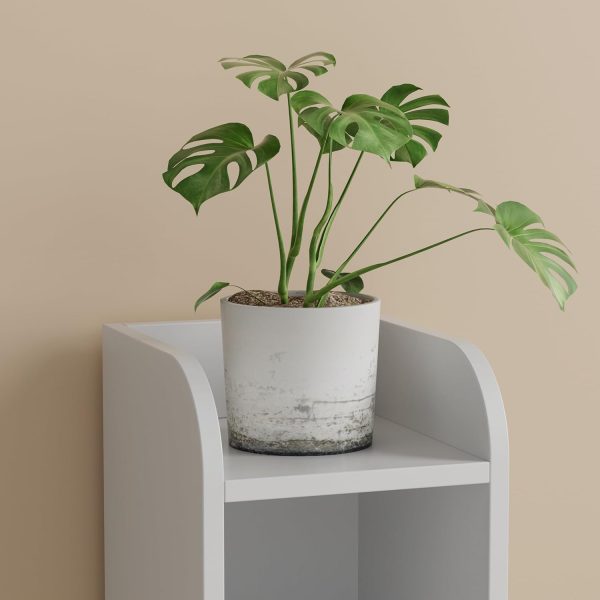 Small Bathroom Storage Corner Floor  with Door and Shelves, Beside The Toilet  for Skinny,  Toilet Paper , Adjustable Shelf, White - Image 6
