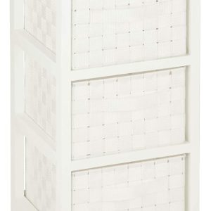 Honey-Can-Do Small Storage  with  Frame & Woven Fabric Drawers, White OFC-09219, 30 lbs