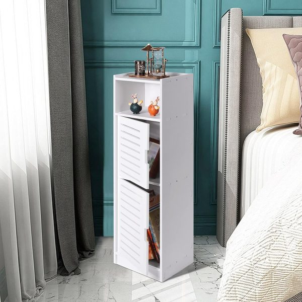 White Floor Standing Waterproof Bathroom s,Storage Accessories  for Bathroom,Furniture for Bathroom Bedroom Hallway,Storage Cupboard Unit with Daily use Layer 29x7.9x9.5inch - Image 7